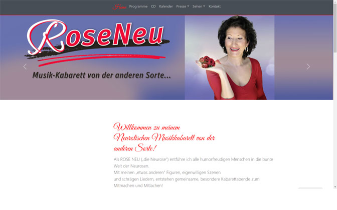 Webdesign für Kabarettistin